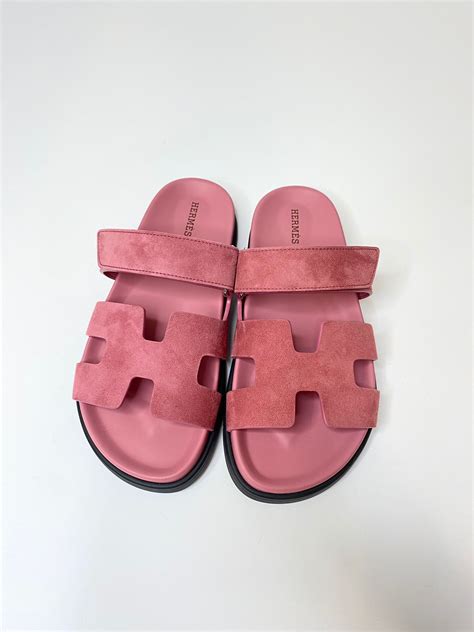 baby pink hermes sandals|Hermes chypre sandals.